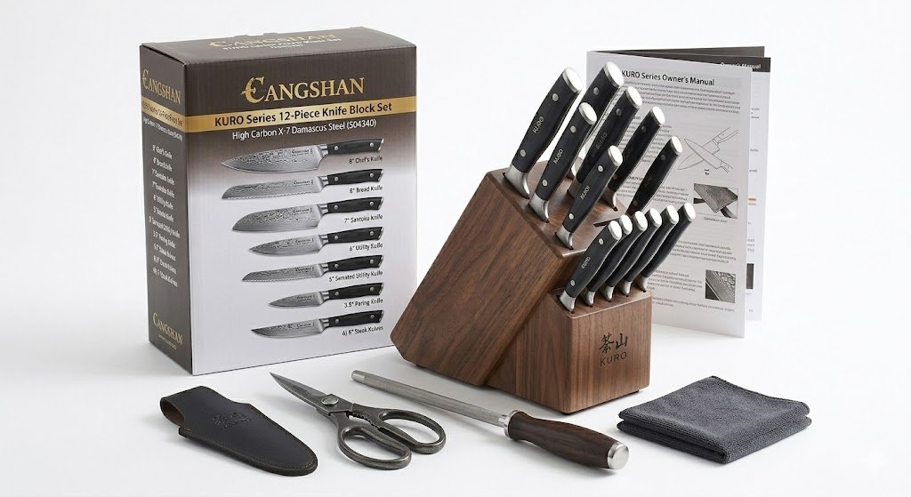Cangshan KURO Series 12-Piece Knife Block Set