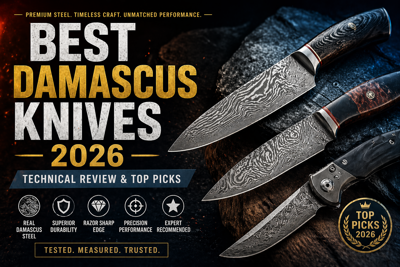 Best Damascus Knives 2026: Technical Review & Top Picks