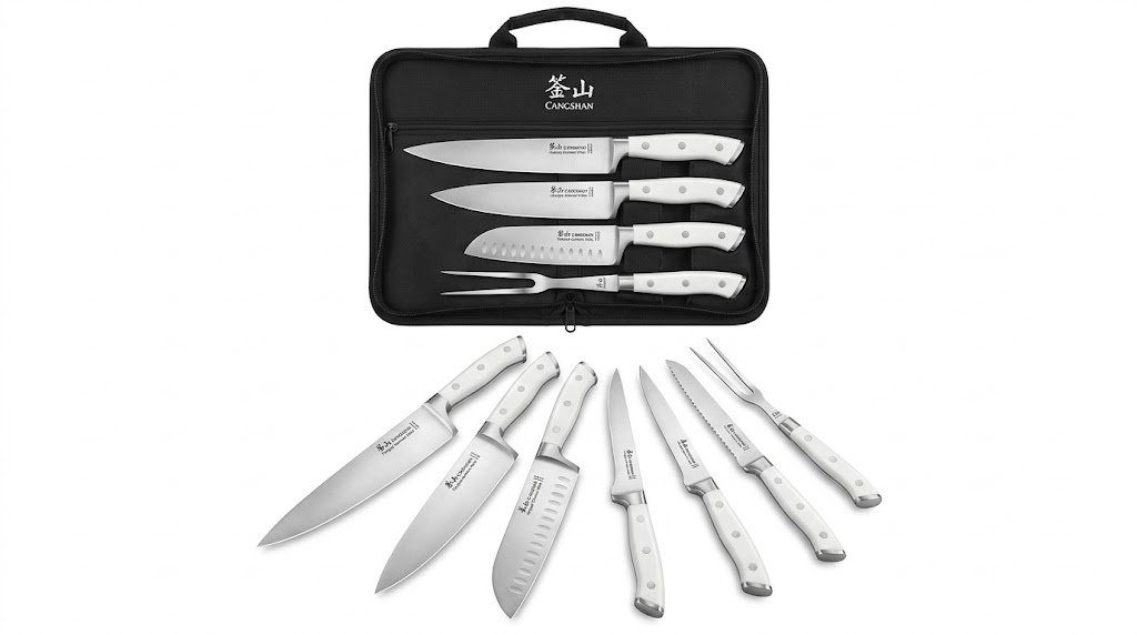 Cangshan S1 Series 7-Piece BBQ Knife Set, Forged German Steel